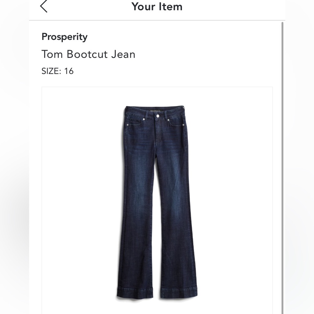 Prosperity Tom Boot Cut Jean - Never Worn